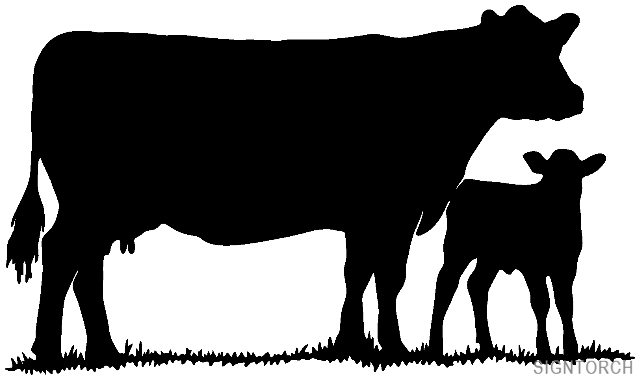cow and calf clipart - photo #10