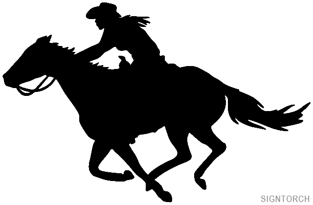 free clip art horse and rider silhouette - photo #35