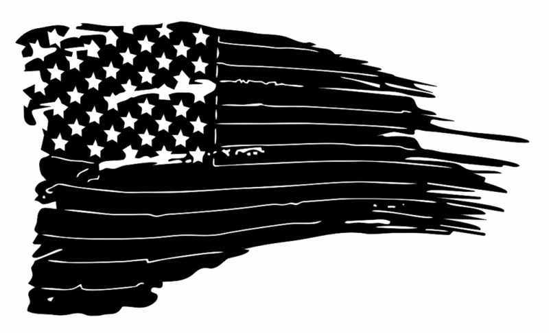 Tattered or Battle Worn USA Flag | ReadyToCut - Vector Art for CNC